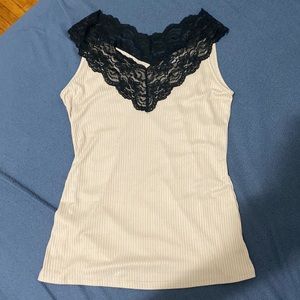 Cream Lace tank top